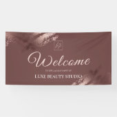 Stylish bronze special event launch party welcome 横断幕 (横)