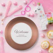 Stylish bronze special event party welcome ペーパープレート (パーティー)