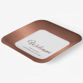 Stylish bronze special event party welcome ペーパープレート (傾斜あり)