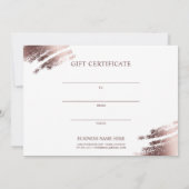 Stylish Bronze Special Thanks Business Gift Card サンキューカード (裏面)