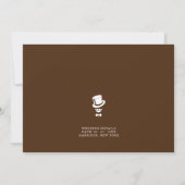 Stylish Brown Groomsman Wedding Simple Proposal  招待状 (裏面)