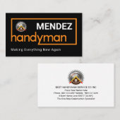 Stylish Brown Handyman Frame 名刺 (正面/裏面)