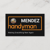 Stylish Brown Handyman Frame 名刺 (正面)