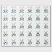 Stylish bunny eggs Gift Happy Easter gift ラッピングペーパー (フラット)