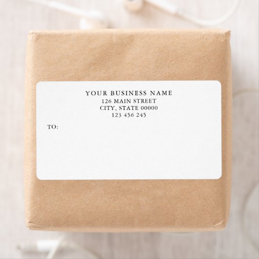 Stylish Business Professional Logo Shipping Label ラベル (インサイチュ)