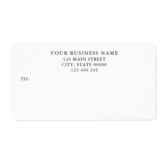 Stylish Business Professional Logo Shipping Label ラベル (正面)
