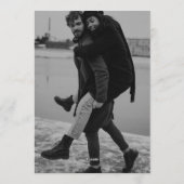 Stylish Calendar Photo Double-sided Save The Date 招待状 (裏面)