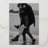 Stylish Calendar Photo Double-sided Save The Date 箔招待状 (裏面)