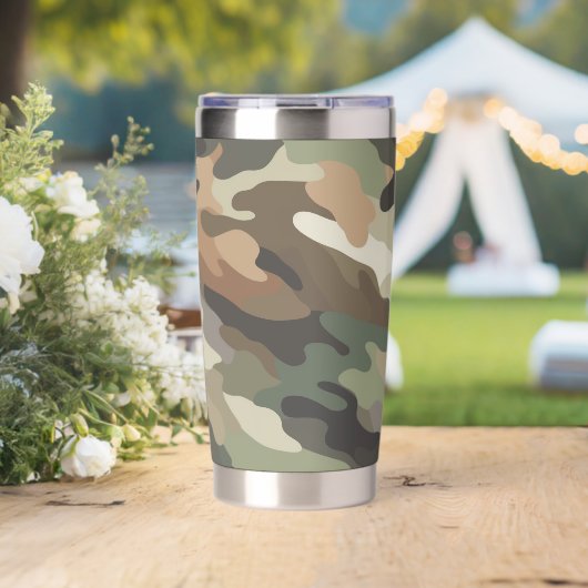 Stylish Camouflage Pattern Drink 保温保冷タンブラー (ウェディング (回転後))
