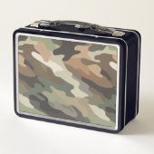 Stylish Camouflage Pattern Metal Lunch Box Case メタルランチボックス (裏面)