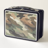 Stylish Camouflage Pattern Metal Lunch Box Case メタルランチボックス (正面)