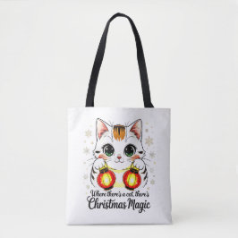 Stylish Cartoon Cat - Festive Lunar New Year トートバッグ