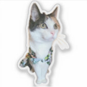 Stylish Cat Funny Sticker シール (正面)