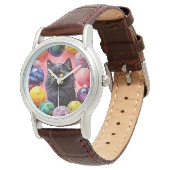 Stylish  cat watch for cat lovers 腕時計 (アングル)