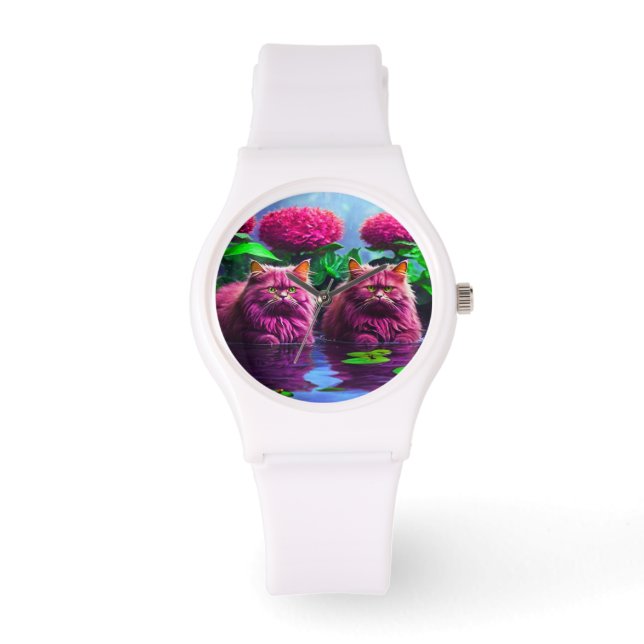 Stylish cat watch for cat lovers 腕時計 (正面)