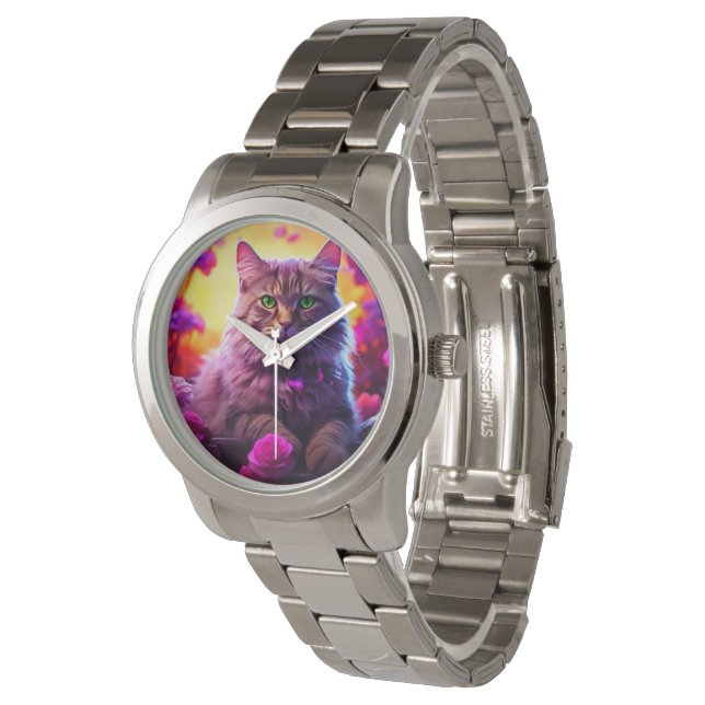 Stylish cat watch for cat's lovers 腕時計 (アングル)