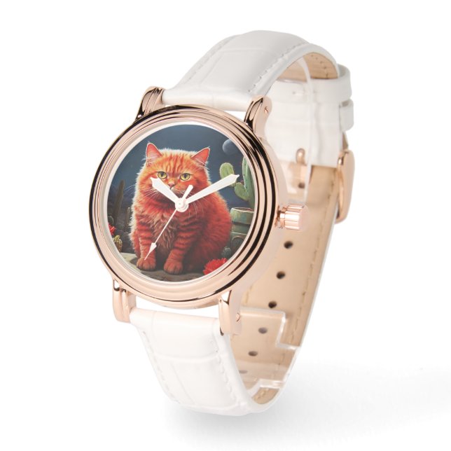 Stylish cat watch for cat's lovers 腕時計 (傾斜)