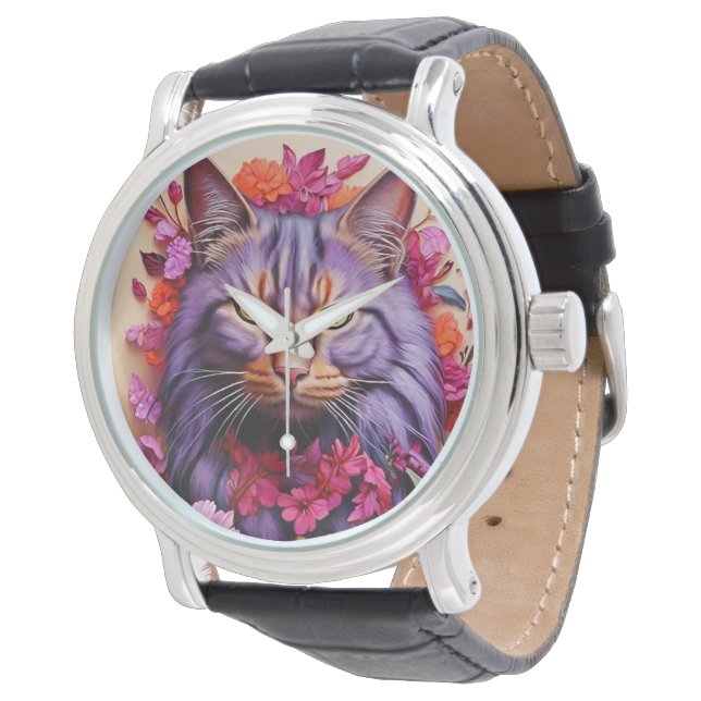 Stylish cat watch for cat's lovers 腕時計 (アングル)