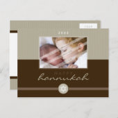 STYLISH CHANUKAH POSTCARD :: stripedstitch 2L シーズンポストカード (正面/裏面)