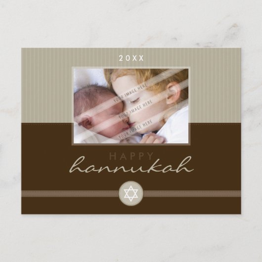 STYLISH CHANUKAH POSTCARD :: stripedstitch 2L シーズンポストカード (正面)