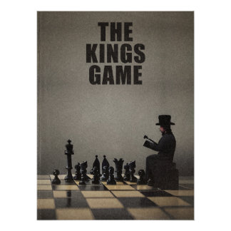 Stylish Chess "The Kings Game" Design ポスター