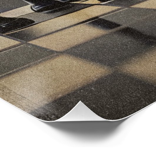 Stylish Chess "The Kings Game" Design ポスター (コーナー)