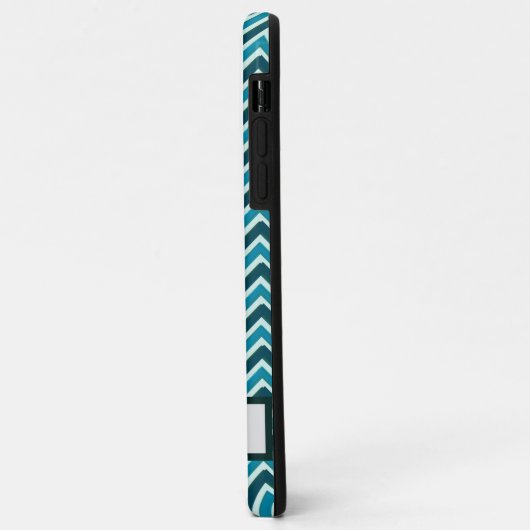 Stylish Chevron Wave Blue, Teal, Green Case-Mate iPhoneケース (裏面/左)