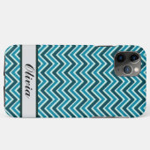 Stylish Chevron Wave Blue, Teal, Green Case-Mate iPhoneケース (裏面(横))