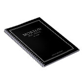 Stylish Chic Black & White Real Estate Notebook ノートブック (右側)