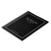 Stylish Chic Black & White Real Estate Notebook ノートブック (左側)