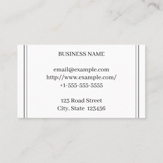 Stylish & Chic Esthetician Business Card 名刺 (裏面)