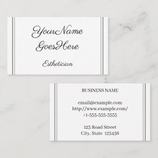 Stylish & Chic Esthetician Business Card 名刺