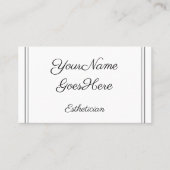 Stylish & Chic Esthetician Business Card 名刺 (正面)