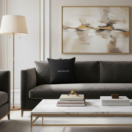 Stylish chic trendy cool elegant black and white クッション