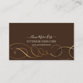 Stylish chocolate business cards 名刺 (正面)