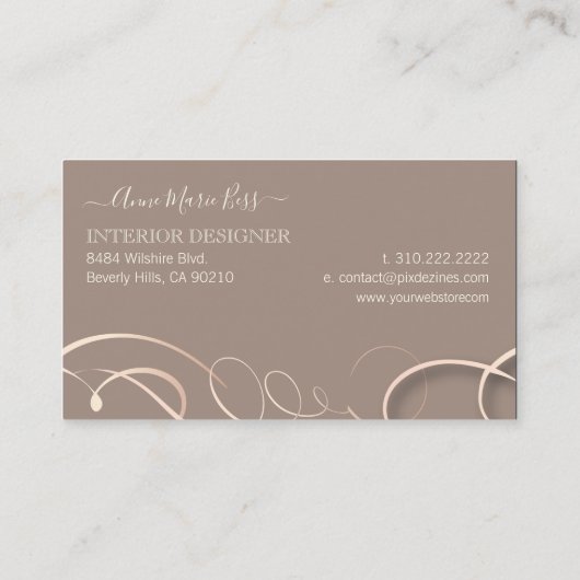 Stylish chocolate business cards 名刺 (裏面)