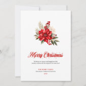 Stylish Christmas Bouquet Editable Greeting Card シーズンカード (正面)
