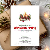 Stylish Christmas Decoration Party Template 招待状