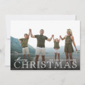 Stylish Christmas Plaid Photo シーズンカード (正面)