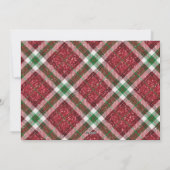 Stylish Christmas Plaid Photo シーズンカード (裏面)