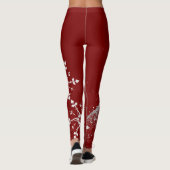Stylish Christmas red leggings . レギンス (裏面)