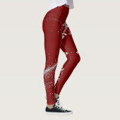 Stylish Christmas red leggings . レギンス (右)