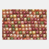 Stylish Christmas Tree Baubles Decorations Holiday ラッピングペーパーシート (正面)