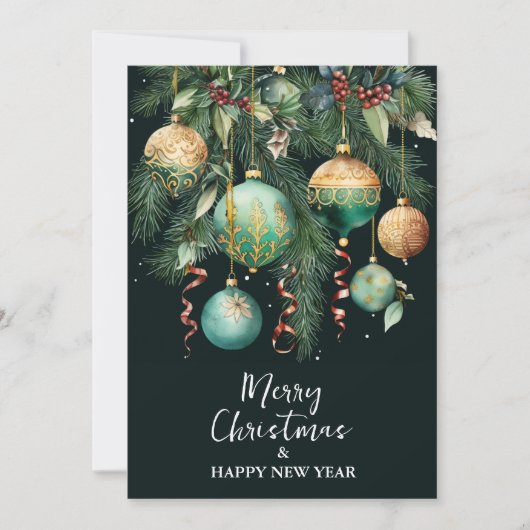 Stylish Christmas Tree Ornaments シーズンカード (正面)