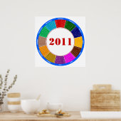 Stylish Circular 2011 Calendar ポスター (キッチン)