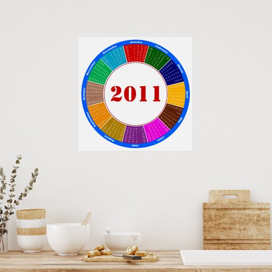 Stylish Circular 2011 Calendar ポスター (キッチン)