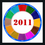Stylish Circular 2011 Calendar ポスター<br><div class="desc">Stylish Circular 2011 Calendar</div>