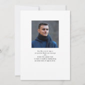 Stylish Class Year 5 Photo Graduation Custom Color サンキューカード (裏面)