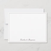Stylish Classic Script Elegant Wedding Fall Brown サンキューカード (正面)