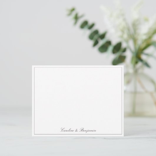 Stylish Classic Script Elegant Wedding Fall Brown サンキューカード (スタンド正面)